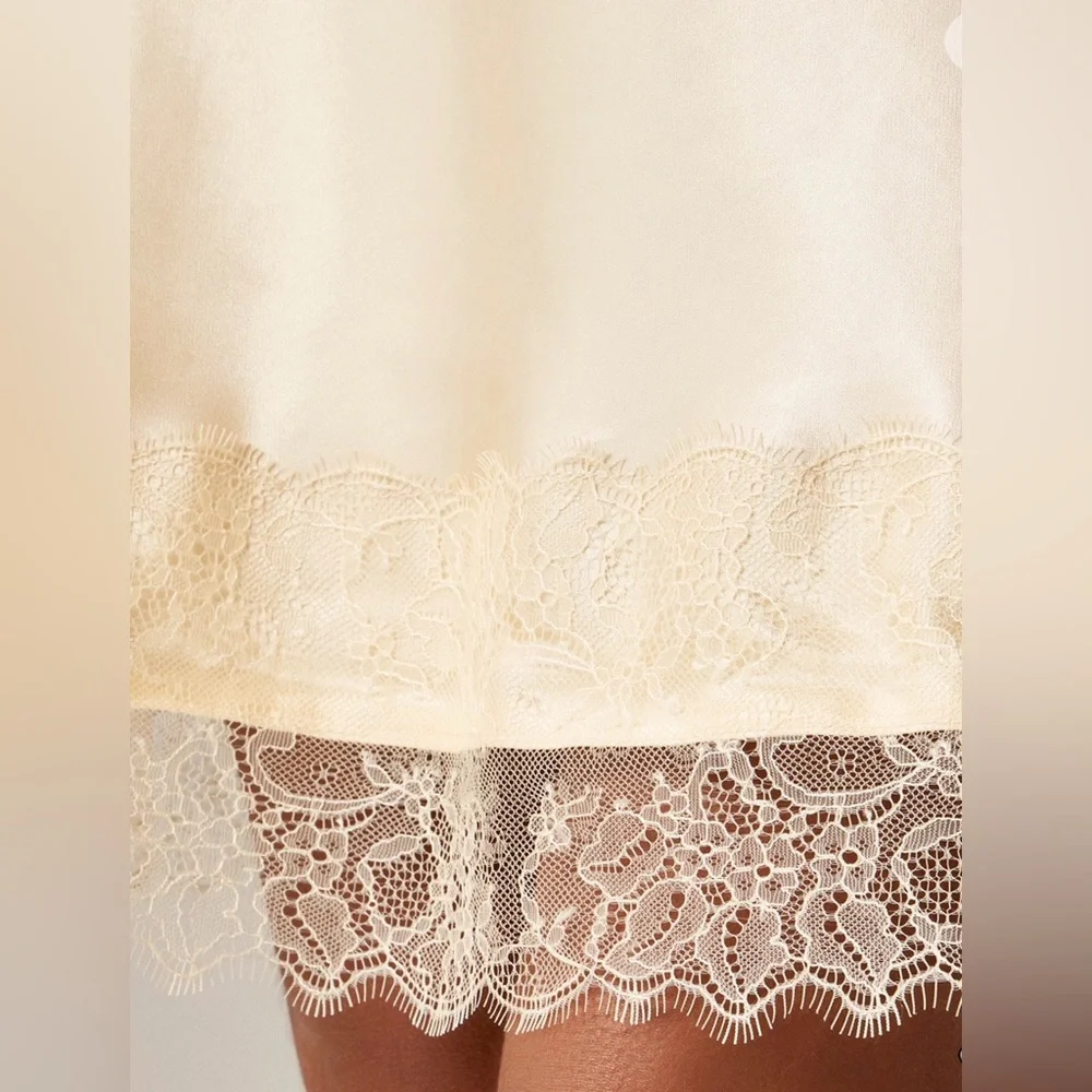 J.Crew “Gwen” Lace Trim Slip Skirt in Luster Charmeuse - Picture 2 of 6